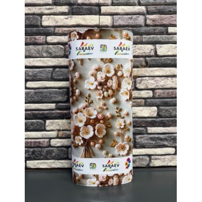 Material Satinat 5D pentru Lenjerii de Pat – Bumbac 100%, 240 cm Latime, 30 ml – Ideal pentru Constructia de Lenjerii de Pat si Decoruri Elegante - 01 flori